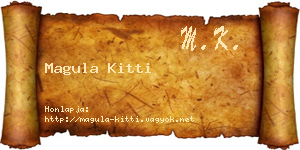 Magula Kitti névjegykártya