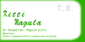 kitti magula business card